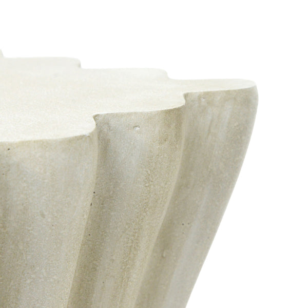 Mgo Archaistic Wavy Side Table - Antique Sandstone