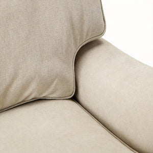 Loveseat Sofa, Upholstered Small Couch For Living Room - Cream Beige