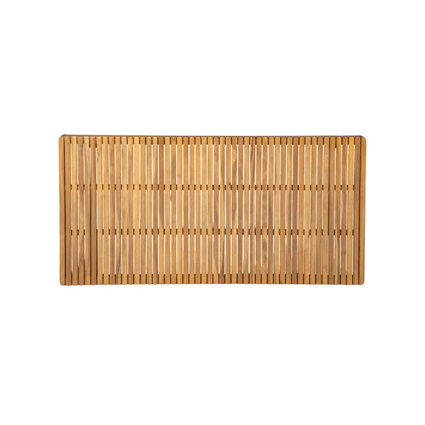 Outdoor Dining Table With Slatted Top, Ideal For Patio