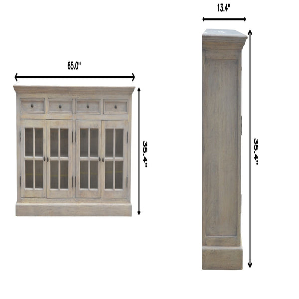 Glazed Sideboard - Gray