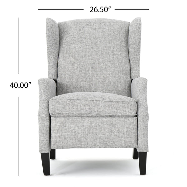 Westeros Wing Back Fabric Upholstered Recliner