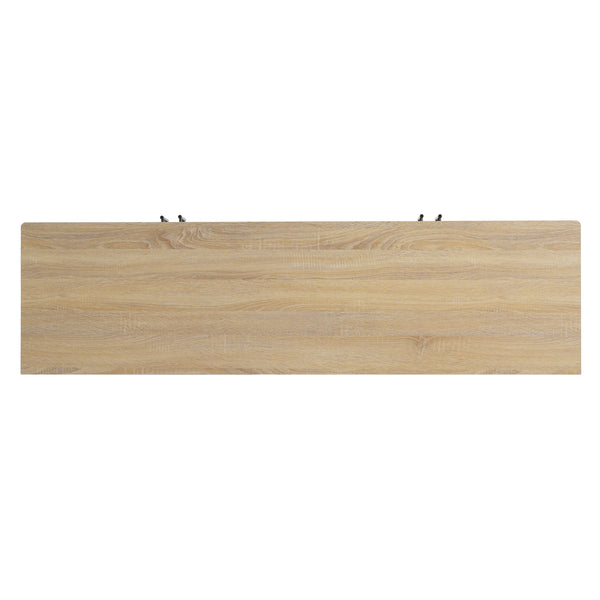 4 Door TV Cabinet, 2 Storage Spaces, Adjustable Shelves