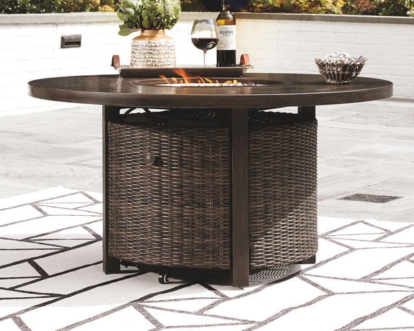 Paradise Trail - Round Fire Pit Table - Medium Brown