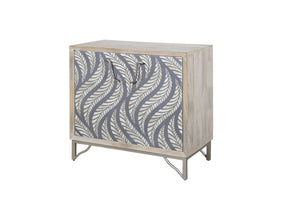 Leia - Bar Cabinet - White Mango / Ivory Bone / Gray