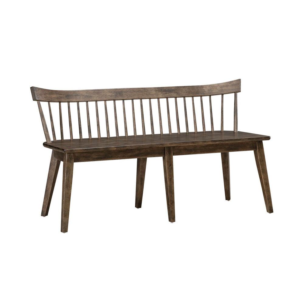 Midland Falls - Spindle Back Bench - Rustic Brown