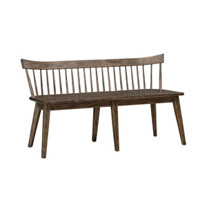 Midland Falls - Spindle Back Bench - Rustic Brown