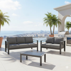 Outdoor Patio Set All-Weather With Thick Cushions