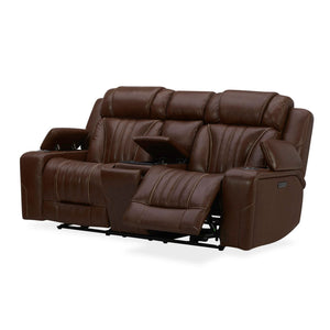 Caswell - Loveseat With Console P2 & ZG - Nature Chestnut
