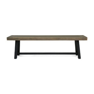 Cloud - Outdoor Bench With Acacia Wood Frame And Slat Panel Design