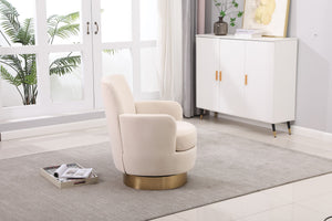 Teddy Swivel Barrel Chair, Swivel Accent Chairs Armchair For Living Room