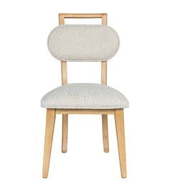 Ryder - Dining Chair - Chestnut Elm / Ant Brass / Tauple Boucle