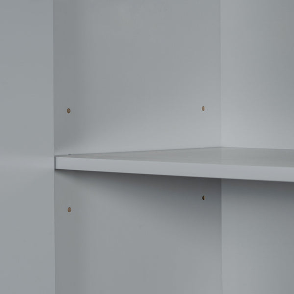 Modern Bathroom Storage Cabinet With Two Laundry Baskets, One Drawer, Adjustable Shelf