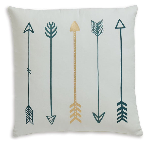 Gyldan - Pillow (Set of 4) - White / Teal / Gold