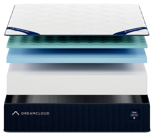 Dreamcloud Classic Memory Foam - Queen Mattress - White