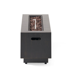 Modern Rectangular Iron Fire Pit 50, 000 Btu