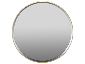 Avaline, Modern - Round Mirror - Pearl Silver