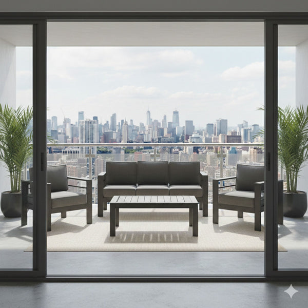 Outdoor Patio Set All-Weather With Thick Cushions