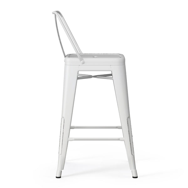 Rayne - Curved Back Metal Stool (Set of 2)