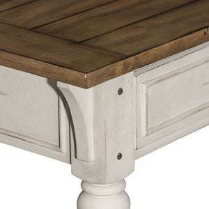 Morgan Creek - Sofa Table - Antique White / Wirebrushed Tobacco Accents