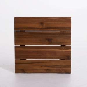 Zenith - Outdoor Industrial Accent Table (Set of 2) - Teak