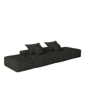 Modern Oversized Diy Combination, Modular Sectional Sofa With Pillows