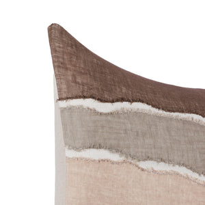 Bikram - 22" x 22" LN Pillow - Ivory / Mocha Cream