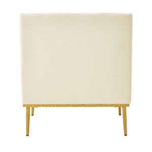 Elegant Curved Armrest Accent Armchair