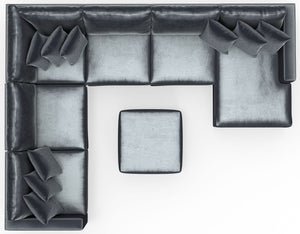 Remington - Modular Sofa And Cocktail Ottoman - Slate