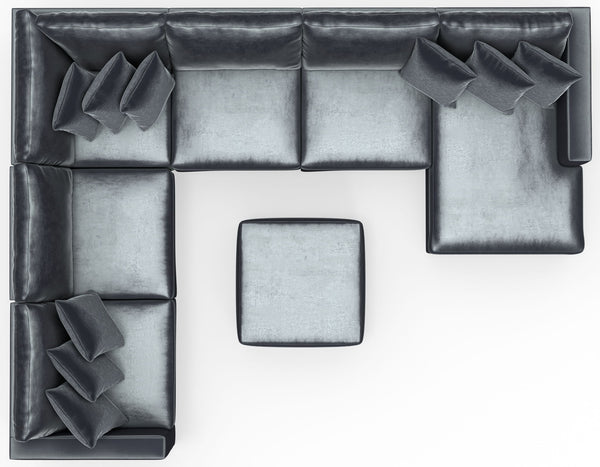 Remington - Modular Sofa And Cocktail Ottoman - Slate
