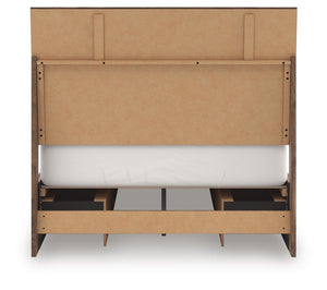 Chirason - 3 Pc. - Full Panel Storage Bed, Dresser And Mirror - Brown