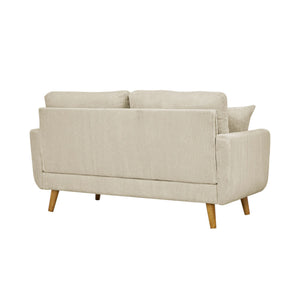 Upholstered Loveseat With Arms And Pillows