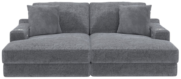 Cozy - 2 Piece Double Wide Chaise With USB Charging Ports
