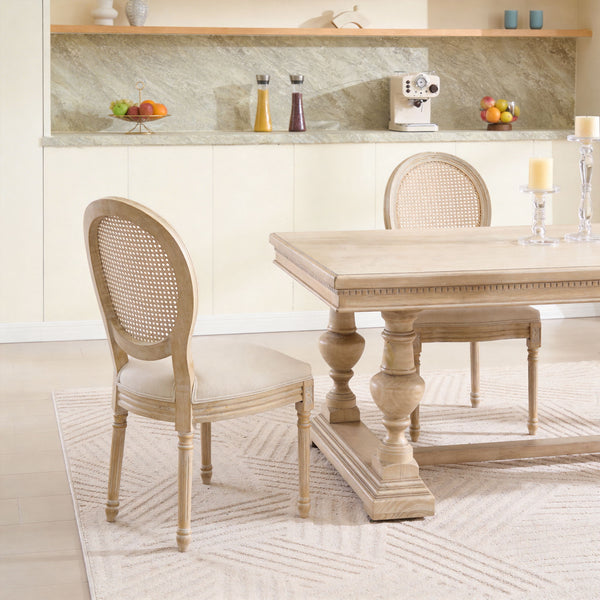 French Country Dining Chairs & Round Back (Set of 2)