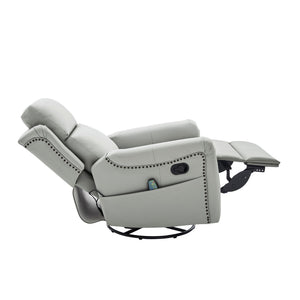Manual Recliner Swivel Rocking Chair With 8 Point Massage And Heating