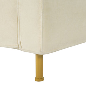Accent Chair Upholstered Single Sofa With Square Arms, Sewn Pillow Back For Living Room