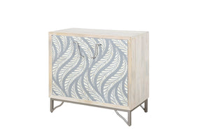 Leia - Bar Cabinet - White Mango / Ivory Bone / Gray