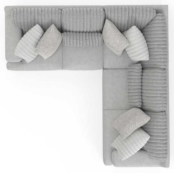 Logan - Upholstered Sectional With Comfort Coil Seating And Accent Pillows Included