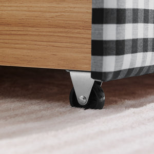 Gingham Daybed & USB Charging Port, Wave Shaped Design