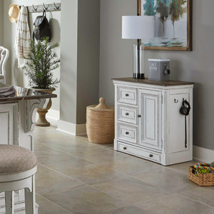 Magnolia Manor - Pet Feeder Cabinet - Antique White