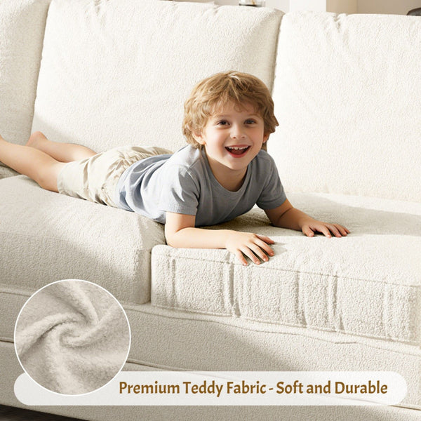 L-Shaped Couch With Pull-Out Bed, Convertible Sleeper Sofa With Side Pocket & USB Port