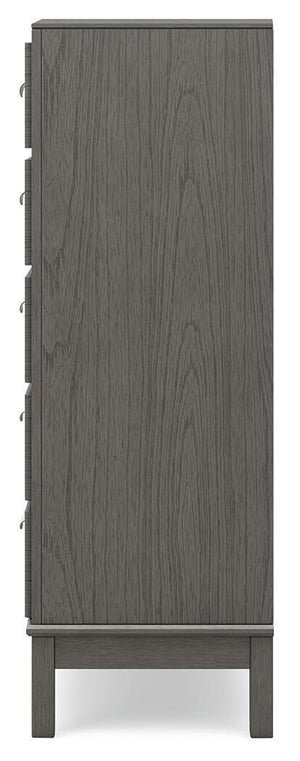 Mazing - Five Drawer Chest - Gray