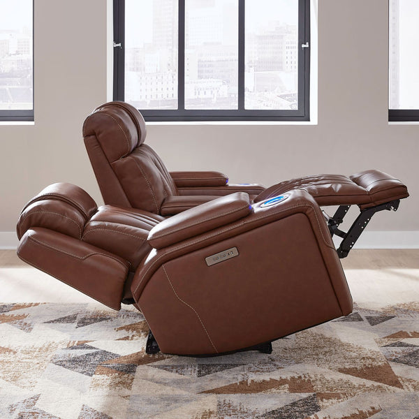 Caswell - Loveseat With Console P2 & ZG - Nature Chestnut