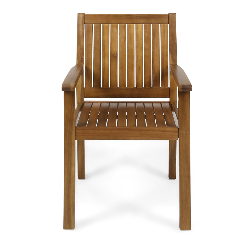 Amethyst - Outdoor Dining Chair With Slat Design (Set of 2) - Natural