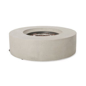 Modern Lightweight Concrete Outdoor Circular Fire Pit 50, 000 Btu