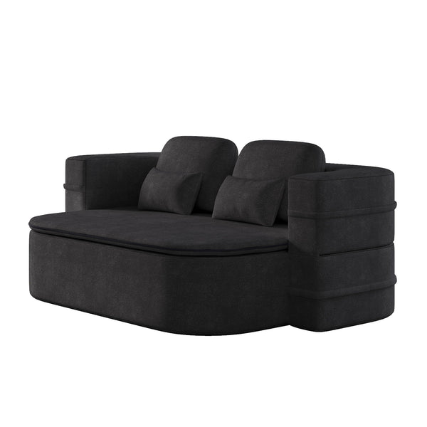 2 In 1 Foldable Sofa Bed With Multi Functional Blanket, Floor Lounge Sofa