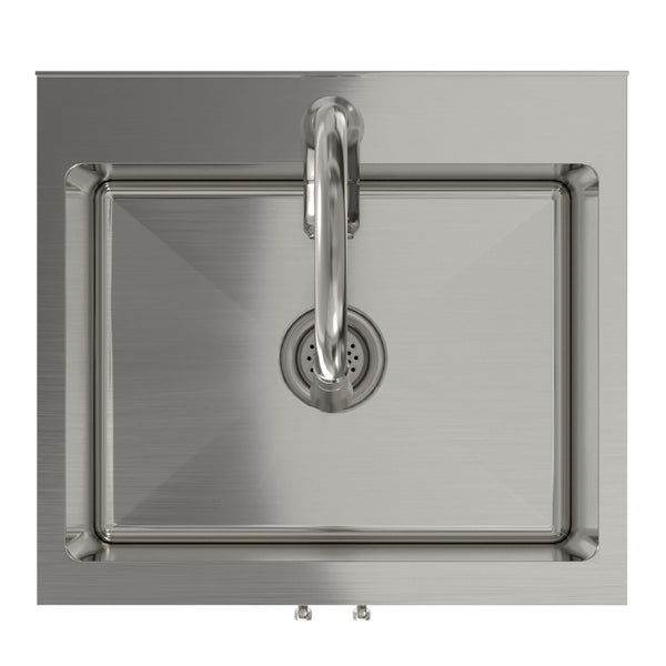 Darwin - Deluxe Laundry Cabinet With Pull-Out Faucet And Stainless Steel Sink