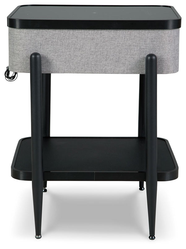 Jorvalee - Accent Table with Speaker - Gray / Black