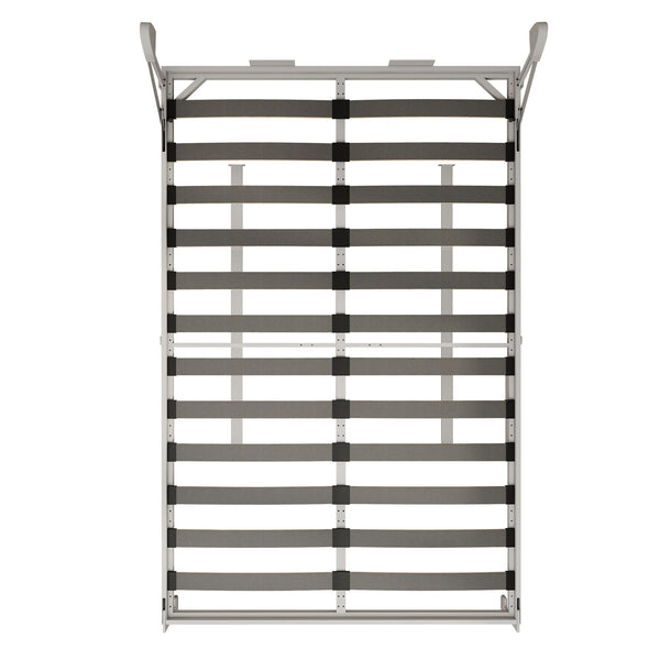 Queen Size Cabinet Wall Bed Mechanism With Desk Panel - Gray
