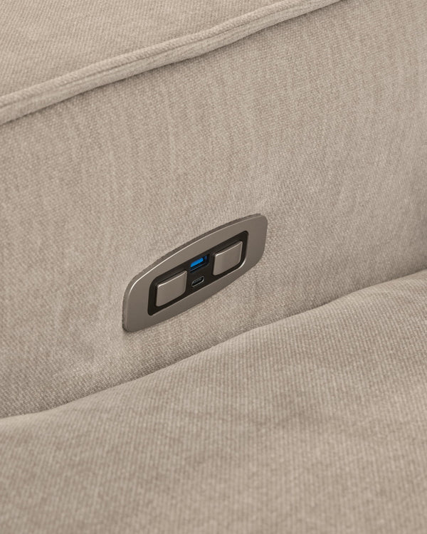 Carceri - 2-Piece Power Reclining Sectional Loveseat - Cashmere