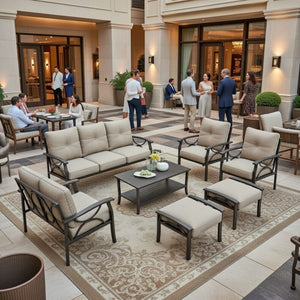 Patio Furniture Set & Coffee Table For Backyard